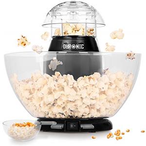 Duronic POP50 - Attrezzatura per popcorn - Capacità di 50 gr con ciotola smontabile - Cottura elettrica ad aria calda ma soffiata senza olio - a basso contenuto calorico