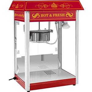 Royal Catering - RCPS-16.3 - Macchina Per Popcorn Professionale Rossa