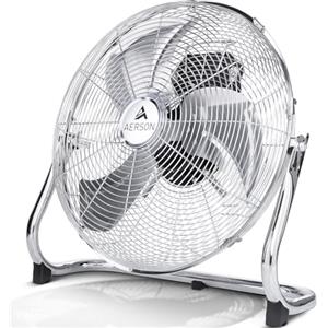 TRESKO AERSON Ventilatore da pavimento 30 cm, con 3 livelli di potenza, ventilatore oscillante 45W, alto flusso d'aria, struttura robusta in metallo, angolo di inclinazione ca. 110 gradi