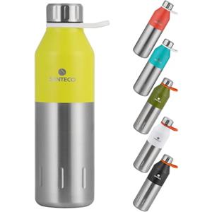 SANTECO Borraccia Termica 500ml/350ml, Bottiglia Acqua in Acciaio Inox, Borraccia Sports per Bevande Calde per 12 Ore & Fredde 24 Ore, Bottiglia termos per Lavoro, A Prova di Perdite, Senza BPA