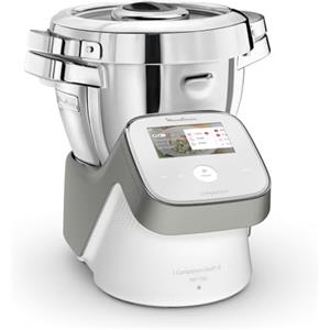 Moulinex HF937E Robot da Cucina Multifunzione i-Companion Touch XL 4.5 L, Robot da Cucina Multifunzione Connesso, con Touchscreen e Bilancia Interattiva