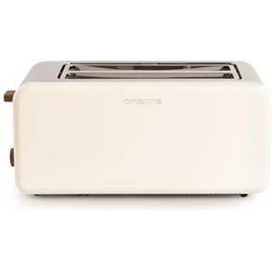 CREATE/TOAST RETRO XL/Tostapane per fette larghe bianco rotto / 1500 W, vassoio raccolte, termostato, 6 livelli di potenza