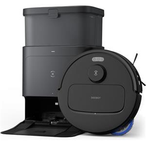 ECOVACS DEEBOT N30 PRO OMNI Robot Aspirapolvere Lavapavimenti, 10000Pa, Mopping Adattivo dei Bordi, ZeroTangle, Lavapavimenti ad Acqua Calda, Asciugatura ad Aria Calda, 9mm Sollevamento Mop, Nero