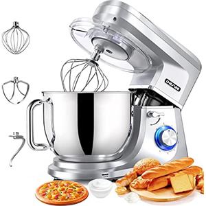 CHeflee Impastatrice Planetaria 1800W Impastatrice Professionale,7,2 L Ciotola in Acciaio inox, 6 Velocità, Ad alta potenza Multifunzione Mixer