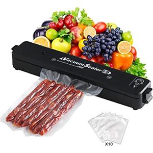 ALNJK Macchina Sottovuoto Alimenti, 2 in 1 Macchina Sottovuoto Professionale, Macchina per Sottovuoto per Alimenti Portatile, Macchina Sottovuoto per Alimenti Foodsaver con 10 Sacchetti