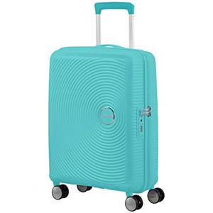 American Tourister Soundbox - Bagaglio a mano espandibile Spinner S, 55 cm, 41 L, Blu (Poolside Blue)