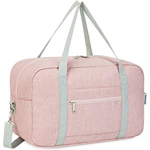 Narwey Bagaglio a Mano 40x20x25 Ryanair Borsone da Viaggio Pieghevole Aereo Borsa Palestra Borsa Weekend con Tracolla (Rosa)