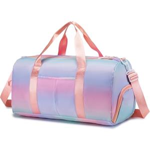 SUCIKORIO Borsone da Viaggio Donna 32L Borsone Palestra Con Scomparto Per Scarpe e Tasche Umide Impermeabile Borsa Sportiva Gym Bag Borsoni Viaggio Aereo Bagaglio a Mano Travel Bag Per Piscina, Sport