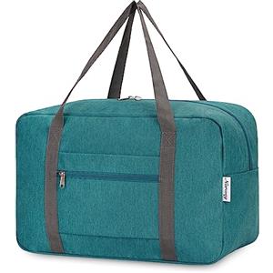 Narwey Bagaglio a Mano 40x20x25 Ryanair Borsone da Viaggio Pieghevole Borsa da Cabina Aereo Borsa Palestra Borsa Weekend (Blu Verde)