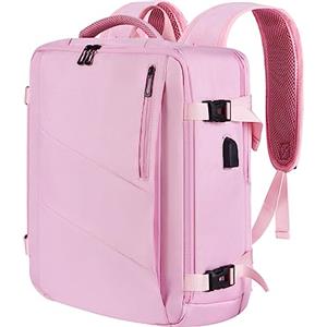 Leyrica Zaino da Viaggio per Ryanair/Wizzair 40x20x25 Bagaglio a Mano Unisex Borse da Cabina Zaino per Laptop 15 pollici Daypack Casual Zaino Università/Lavoro Impermeabile. (40x20x25 CM, Rosa)