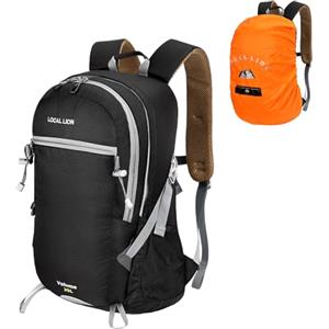 LOCAL LION Zaino da Hiking 20L, Zaino Trekking e Esursione in Nylon con Copertura Antipioggia,Durevole e Alta Capacità per Viaggio e Campeggio