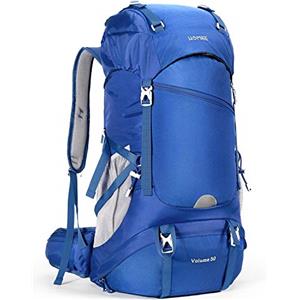 HOMIEE Zaino da Trekking 50L, Zaini da Escursionismo, Zainetto Leggero Zaino Viaggi di Campeggio Montagna con parapioggia, Zaino per Alpinismo Impermeabile, Daypack da Arrampicata