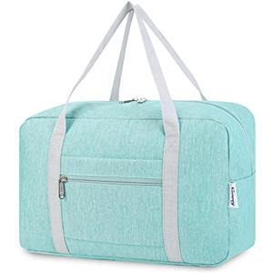 Narwey Bagaglio a Mano 40x20x25 Ryanair Borsone da Viaggio Pieghevole Borsa da Cabina Aereo Borsa Palestra Borsa Weekend (Menta Verde)