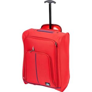 PROVITERA Trolley Cabina Morbido con Maniglia Telescopica, Valigia Leggera e Durevole per Viaggi, Bagaglio a Mano in Tessuto Oxford 600D e 4 Ruote, Dimensioni 35 x 20 x 50 cm (Rosso)