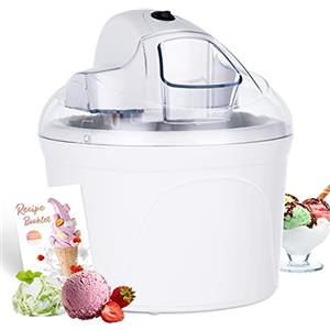 Vpcok Direct Macchina del gelato 1,5L Gelatiera Autorefrigerante Macchina Gelato Macchina del Gelato con Bocca sul Grande Coperchio Visibile Macchina per Gelato Pronto in 30 min