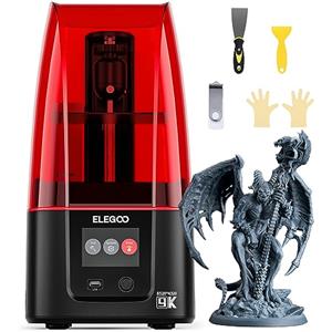 ELEGOO Stampante 3D MARS 4 MSLA, Stampante per Fotopolimerizzazione con Resina UV con LCD Monocromatico da 7 Pollici 9K, Modalità di Stampa Multiple, Dimensioni di Stampa di 153,36x77,76x175 mm³