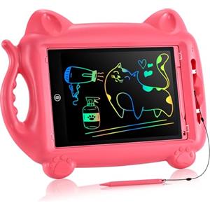 PINKCAT Lavagna Magica,PINKCAT Tavoletta Grafica 12 Pollici Lavagna Magnetica Cancellabile LCD Colorata Regalo per Bambini 3 4 5 6 7 8 anni Giochi Bimba per Ragazzi