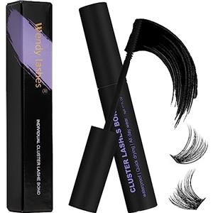 WENDY LASHES Colla per Ciglia Extension Ciuffetti 5ml Nera Lash Bond Colla per Ciglia a Grappolo Tenuta Forte Ciglia Finte Ciuffetti con Colla Mascara per Ciglia Individuali WENDY LASHES(5ml)