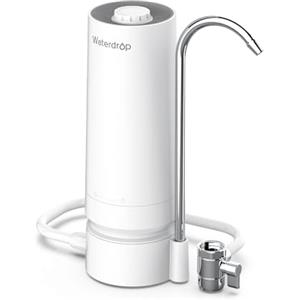 Waterdrop WD-CTF-05 Filtro per Acqua da Banco, 4000 Galloni con Promemoria della Durata del Filtro, Riduce i Metalli Pesanti, Cattivi Odori e il 99% del Cloro (1 Filtro Incluso)