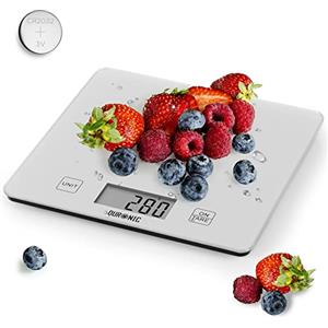 Duronic KS1080 - Bilancia da cucina, con una capacità di 10 kg, precisione a 1 g, ampio display digitale, funzione di aggiunta di peso tara, ideale per pasticceria o come bilancia postale