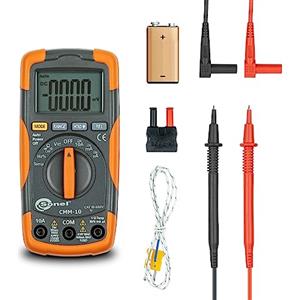 SONEL CMM-10 Mutimetro digitale professionale tester, tester elettricista tensione AC/DC 600V Resistenza/Capacita/Frequenza/Ciclo di lavoro/Temperaeture (CMM-10)