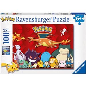 Ravensburger - Puzzle 100 Pezzi XXL Pokémon, Idea Regalo per Bambini 6+ Anni, Gioco Educativo e Stimolante