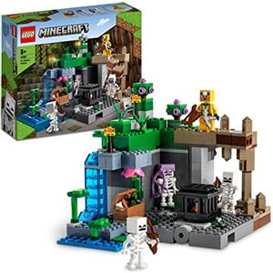 LEGO Minecraft Le Segrete dello Scheletro, Giochi per Bambini e Bambine da 8 Anni, Set Costruzioni con Mob, Personaggi e Accessori come Piccone e Balestra Giocattolo, Idee Regalo di Compleanno 21189