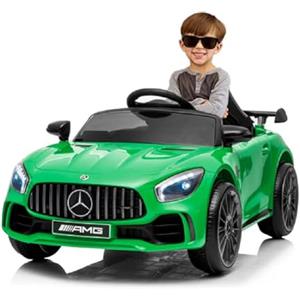 ATAA Mercedes GTR Mini 12v - Verde - Macchina elettrica per Bambini Sport Ufficiale Mercedes Batteria con Telecomando per Genitori