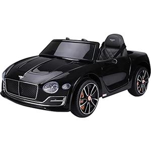 HOMCOM Macchina Elettrica per Bambini Bentley GT con 2 Portiere Guida Manuale e Telecomando, Fari e Suoni, 108x60x43cm, Nero