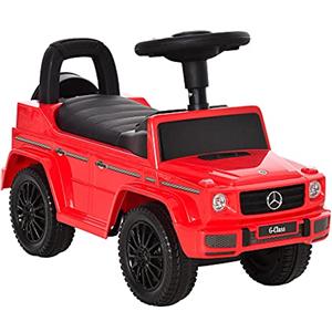 HOMCOM Macchina Giocattolo, Macchina Cavalcabile per Bambini 12-36 Mesi, Mercedes-Benz G350, Rossa