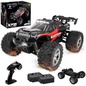 Circlio Macchina Telecomandata 4x4 Auto RC, 1:16 4WD Fuoristrada Telecomandata con Luci, 43 km/h Auto da Corsa, 2.4GHz All Terrain RC Drift Car, 30 Minuti Macchina Radiocomandata, per Bambini Adulti rosso