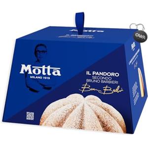 CAIYA Motta Il Pandoro Secondo Bruno Barbieri con Burro, Vaniglia e Miele Millefiori 800g con Portachiavi CAIYA®