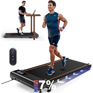 VOWVIT Walking Pad, tapis roulant per casa con inclinazione, 2 in 1, scrivania con telecomando 2,25 HP, velocità 1-6 km/h, con pendenza, nessuna installazione necessaria, 2 anni di garanzia