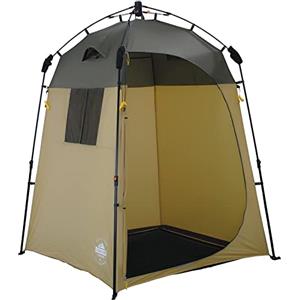 Lumaland Tenda Doccia e Cabina spogliatoio Sistema QuickUp di Montaggio Marrone