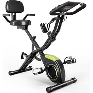 TRIUMPHKEY Cyclette Pieghevole da Casa,4 in 1 Stationary Bike 16 Livelli di Resistenza Regolabile Magnetica Bicicletta da Ciclismo per Allenamento in Palestra,Capacità 140KG