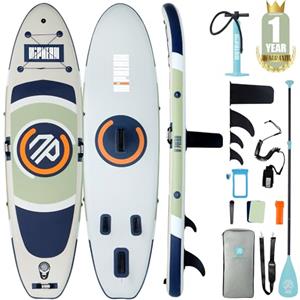 Niphean Tavola SUP Gonfiabile Adulti, 305cm Stand Up Paddle Gonfiabile con Alare Stabile e Accessori SUP Durevoli-Tavola da SUP Gonfiabile, Ideale per Principianti in Stand Up Paddle e Yoga sull'Acqua