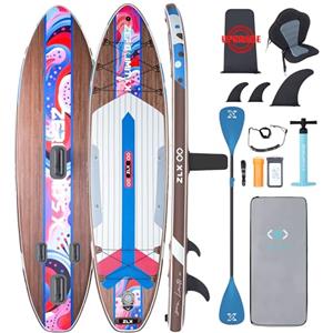 ZLX 320 CM Gonfiabile Stand Up Paddle Board Esperienza Premium per Tutti i Livelli di Abilità.Design Ampio e Stabile con Deck Antiscivolo.Include Pagaia Regolabile,Guinzaglio e Borsa da Trasporto