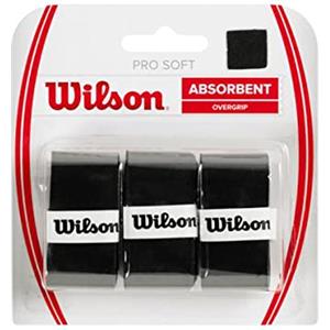 Wilson Pro Soft Overgrip Bk, Accessoire Tennis Unisex Adulto, Nero, Taglia unica