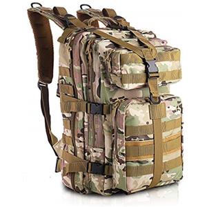 SHANNA Zaino Militare, Zaino tattico Zaino Militare 35L Molle Pack d'assalto Zaino tattico da Combattimento per Escursioni all'aperto Campeggio Trekking Pesca Caccia (Army Green)