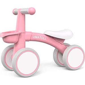 Umatoll Bicicletta Senza Pedali per 1 Anni, Bicicletta Equilibrio per Bambini 12-24 Mesi con Cestino, Giocattolo per Bici per i più Piccoli Baby, Primo Regalo di Compleanno (Verde)