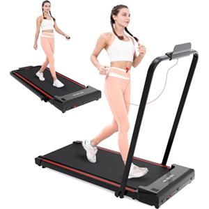 CITYSPORTS Tapis Roulant Elettrico Pieghevole Salvaspazio, Walking Pad 2 in 1 Tapis Roulant Professionale, Tapis roulant con telecomando 12km/h, con LED display(Senza Scrivania)