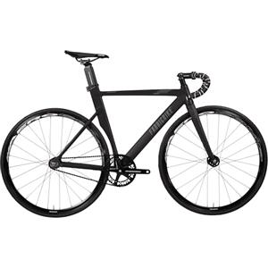 FabricBike AERO - Fixed Gear Bicicletta, Telaio in Alluminio e Forcella in carbonio, Ruote 28, 5 Colori, 3 Dimensioni, 7.95 kg (Taglia M) (Matte Black & Graphito, M-54cm)