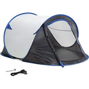 JEMIDI Tenda Campeggio 2 Posti Ultraleggera - Tenda Istantanea 2 Persone - Camping Tent con Rete Zanzariera Anti Zanzare - Tenda Pop Up Ultra Leggera