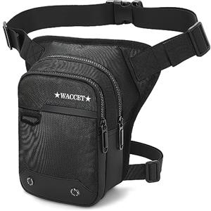 WACCET Marsupio Gamba Moto, Impermeabile Capacità Espandibile Borsa Cosciale Uomo Donna per Arrampicata,Trekking, Ciclismo, Pesca