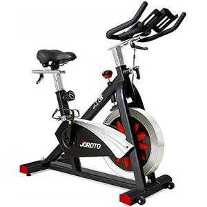 JOROTO X2 Cyclette Professionale con Volano 16 KG & Resistenza Regolabile Cyclette Professionale con Trasmissione a Cinghia Ciclette per casa offerte con LCD Disply