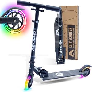 Apollo Monopattino Bambino LED - Moonracer | Monopattino Ammortizzato per Bambini | Monopattino Ripiegabile | Monopattino Bambino 4 Anni in su | Monopattino Sportivo | Monopattino