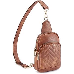 Telena Borsa a tracolla da donna, in pelle PU, piccola borsa a tracolla da donna, per sport all'aria aperta, viaggi, shopping, 9-marrone, s, Sling