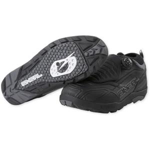 O'NEAL | Scarpe Mountain Bike | MTB Downhill Freeride | Vegan | Impermeabile, Traspirante, Twist-Lock per Una vestibilità Perfetta | Loam WP SPD Shoe Unisex | Adulto | Nero | Taglia 41