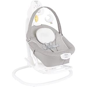 Graco - SoftSway™ Sdraietta elettrica smart silenziosa 2 in 1, con sedile multidirezionale, da zero a circa 6 mesi (0-9 kg), colore Starlight