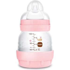 MAM Biberon Easy Start Anticolica, con Tettarella in Silicone SkinSoftTM, 0+ Mesi, 130 ml, Rosa